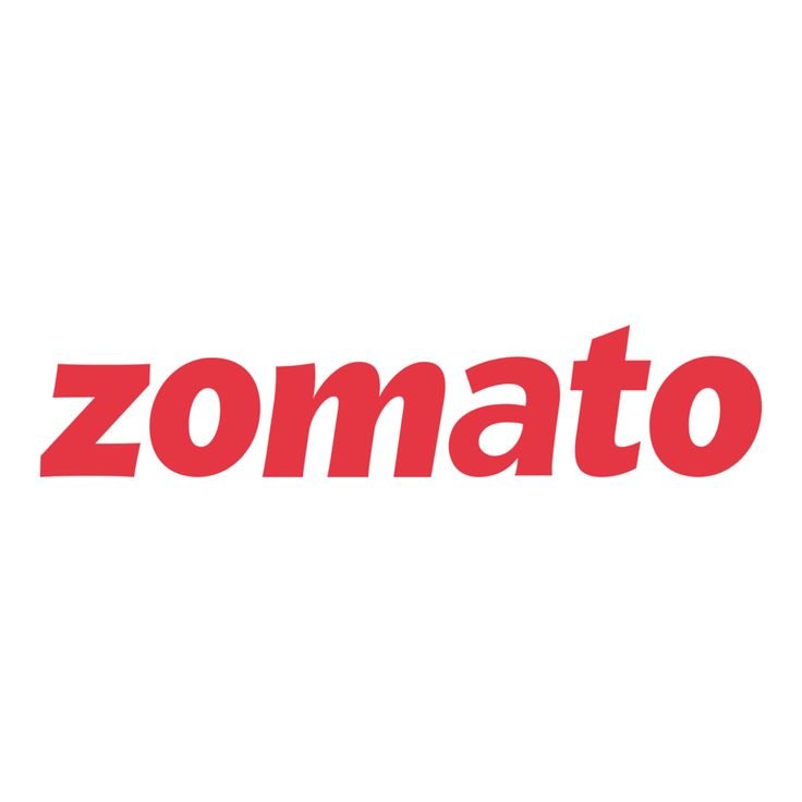 "Zomato logo with bold red lowercase text on a white background"